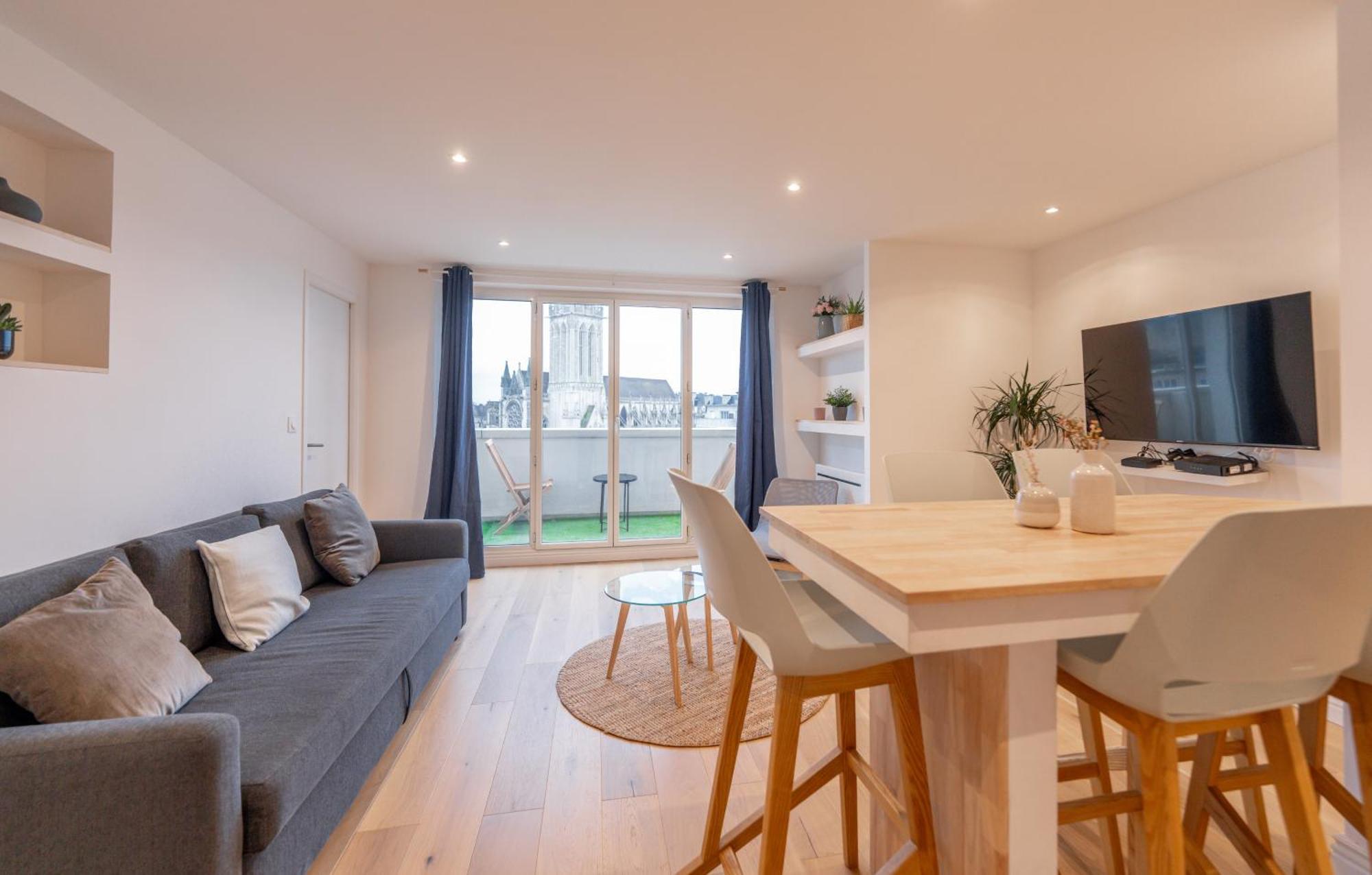 Appt Premium Centre Chateau Terrasse 2 Chambres 6P Vue Exceptionnelle Caen Exterior photo